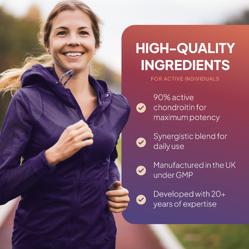 Glucosamine 500mg, Chondroitin 100mg & MSM 100mg is a synergistic blend for daily use