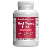 Red Yeast Rice Extract by Simply Supplements on a white background