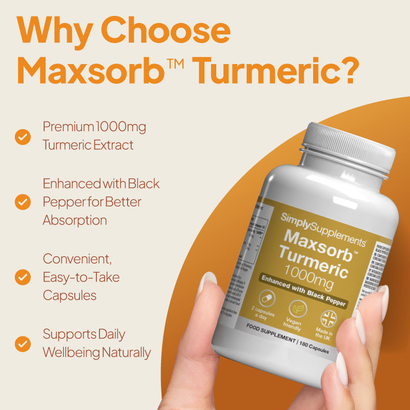 Supports daily wellbeing naturally. Enhances with back pepper for better absorption
