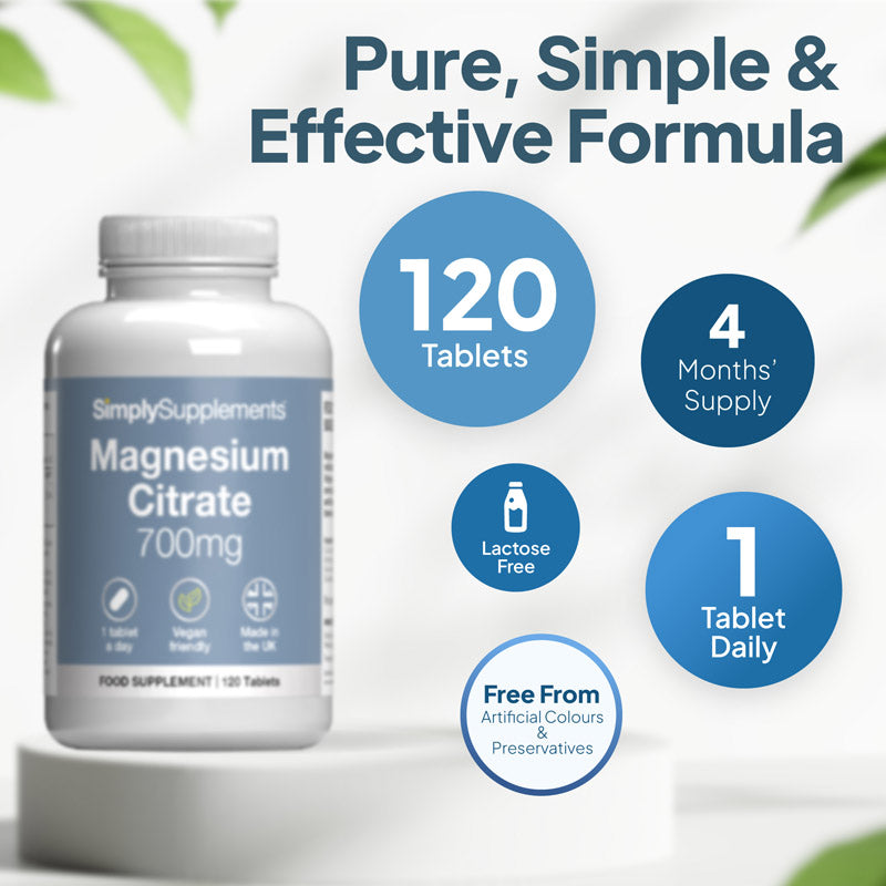 magnesium citrate 120 tablets 4 months supply